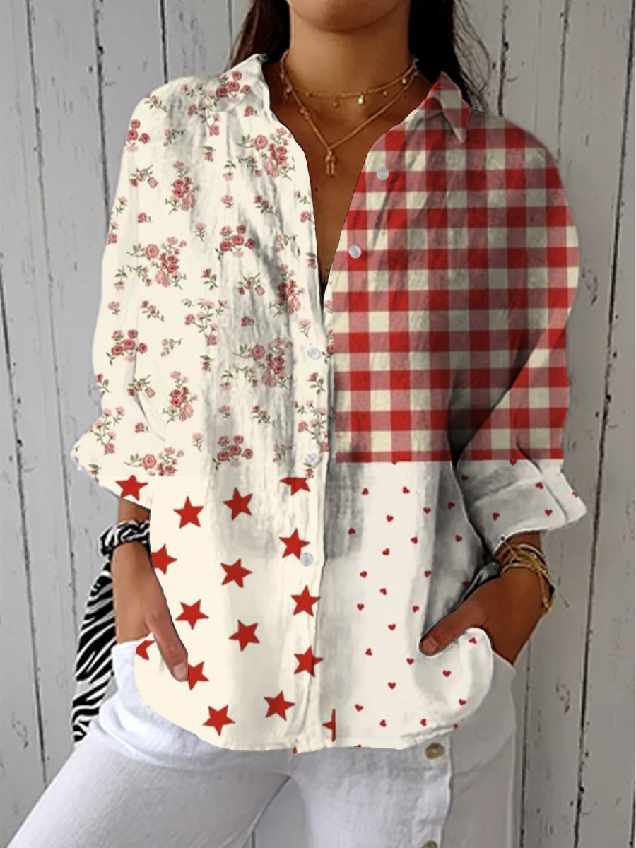 Wandy - Country Patchwork Blouse